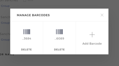 management of barcodes