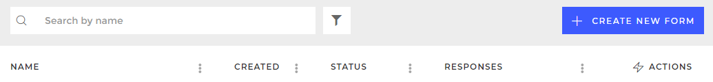 form creation button