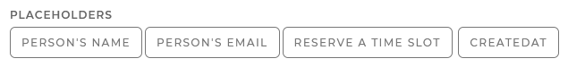 eample placeholder buttons