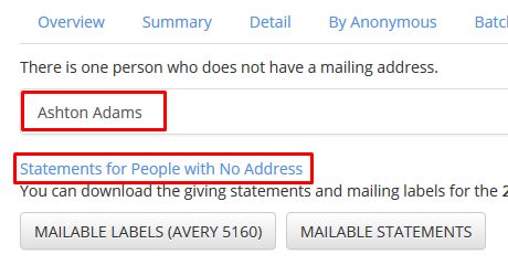 No Address