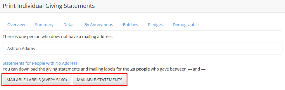 Statement Buttons