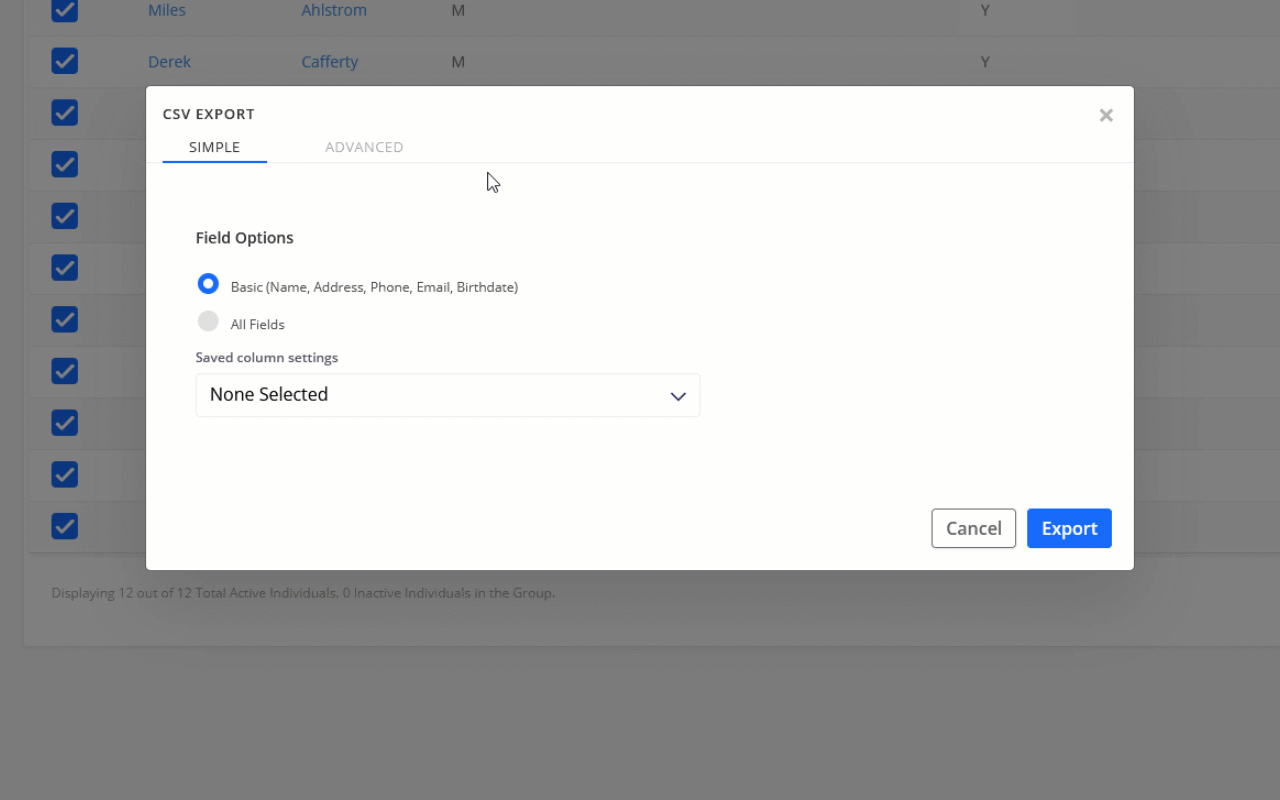 Advanced checkboxes